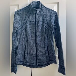 🍒LULULEMON DEFINE Jacket sz 10 RITUAL JACQUARD TWEED Black/White *LUON